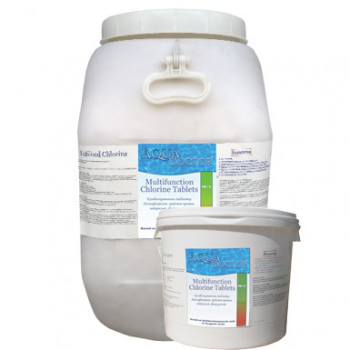 Средство для дезинфекции воды  хлор мультитаблетки AquaDOCTOR, 50 кг (в таблетках по 200 гр).